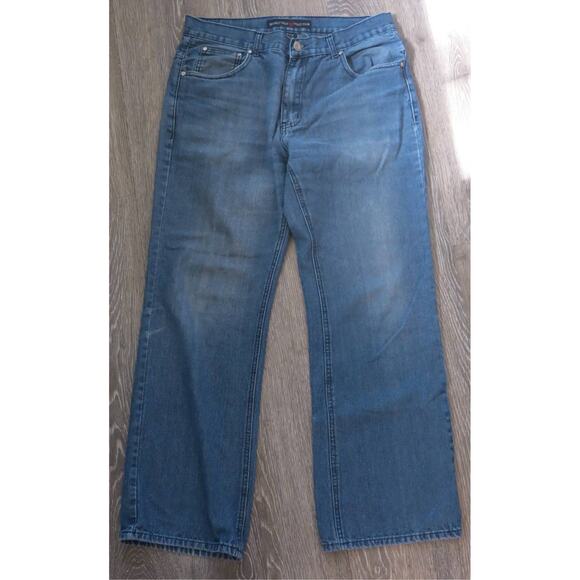 VINTAGE  Beverly Hills Polo Club Jeans Size 36x32 Men's Boot Cut Blue Casual - Picture 1 of 5